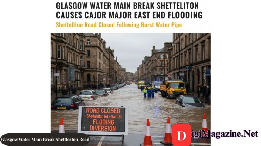 Glasgow Water Main Break Shettleston Road